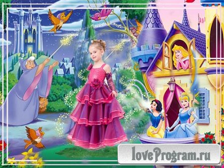 Шаблон детский – Волшебное превращение в принцессу