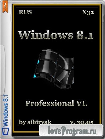 Windows 8.1 Professional VL 86 by sibiryak v.30.05 (RUS/2014)