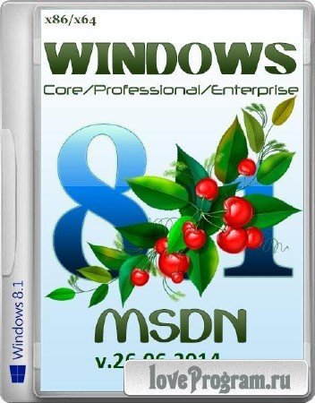 Windows 8.1 Core/Professional/Enterprise 6.3 9600 MSDN by Progmatron v.26.06.2014 (x86/x64/RUS/2014)