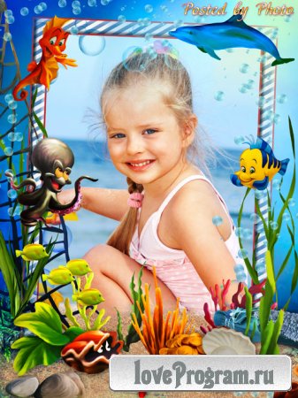 Детская рамка для фото - Озорной океан