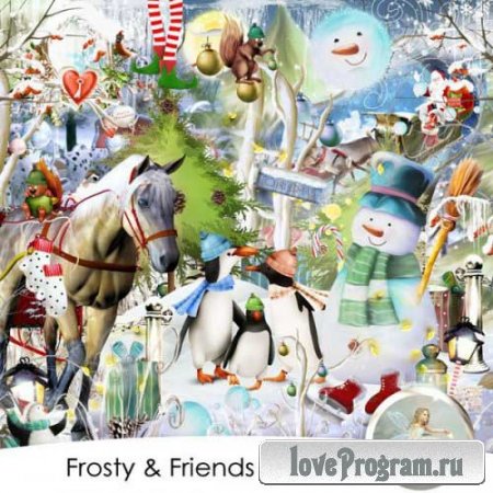 Сказочный зимний скрап-набор - Frosty And Friends 