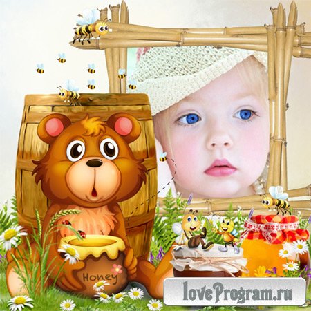 Рамка детская – Мишки очень любят мёд