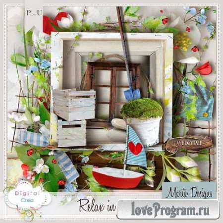 Цветочный скрап-комплект - Отдохни в саду 