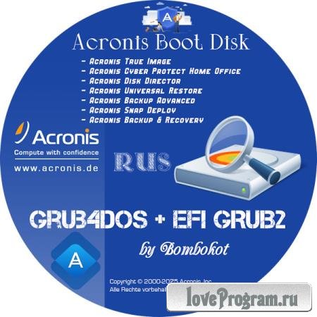 Acronis Boot Disk 11.10.2025 Grub4Dos + EFI:GRUB2 (RUS/2025)